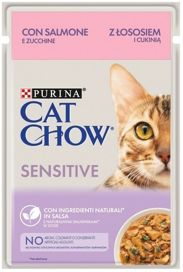 Purina Cat Chow Purina Cat Chow Sensitive Łosoś saszetka 85g