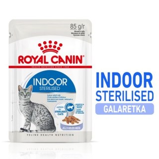 Royal Canin Feline Royal Canin Indoor Sterilised Jelly karma mokra dla kotów dorosłych sterylizowanych, przebywających w domu sa