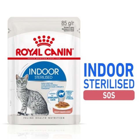 Royal Canin Feline Royal Canin Indoor Sterilised sos karma mokra dla kotów dorosłych sterylizowanych, przebywających w domu sasz