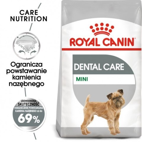 Royal Canin Size Royal Canin Mini Dental Care karma sucha dla psów dorosłych, ras małych, redukująca powstawanie kamienia nazębn