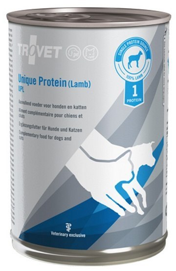 Trovet Trovet Unique Protein UPL Jagnięcina dla psa i kota puszka 400g