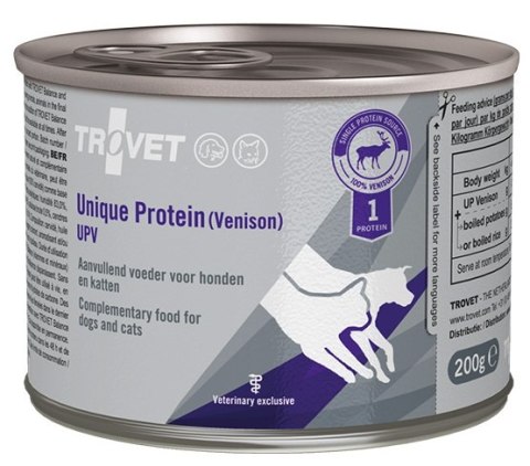 Trovet Trovet Unique Protein UPV Dziczyzna dla psa i kota puszka 200g