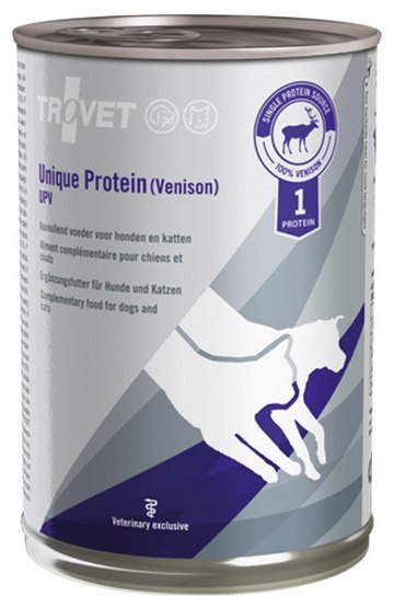 Trovet Trovet Unique Protein UPV Dziczyzna dla psa i kota puszka 400g