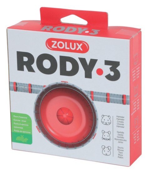 Zolux Zolux Kołowrotek RODY3 Silent Wheel czerwony [206035]