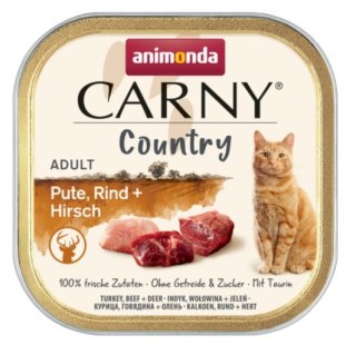 Animonda Carny Animonda Carny Country Adult Indyk, Wołowina i Jeleń tacka 100g