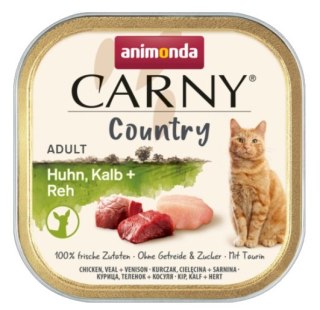 Animonda Carny Animonda Carny Country Adult Kurczak, Cielęcina i Sarnina tacka 100g