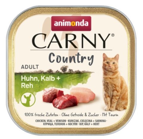 Animonda Carny Animonda Carny Country Adult Kurczak, Cielęcina i Sarnina tacka 100g