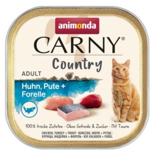 Animonda Carny Animonda Carny Country Adult Kurczak, Indyk i Pstrąg tacka 100g