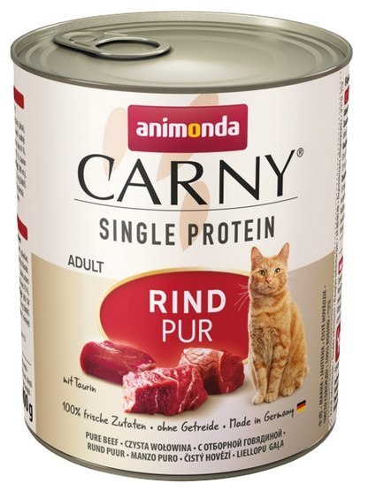Animonda Carny Animonda Carny Single Protein Adult Wołowina puszka 800g Animonda Carny Animonda Carny Single Protein Adult Wołowina puszka 800g
