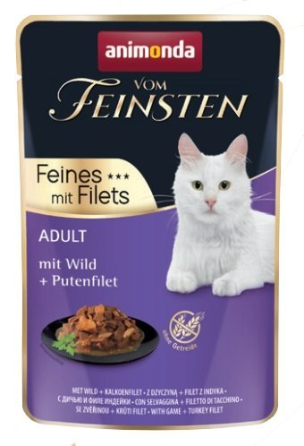 Animonda vom Feinsten Animonda vom Feinsten Cat Adult Dziczyzna + filet z indyka saszetka 85g Animonda vom Feinsten Animonda vom Feinsten Cat Adult Dziczyzna + filet z indyka saszetka 85g