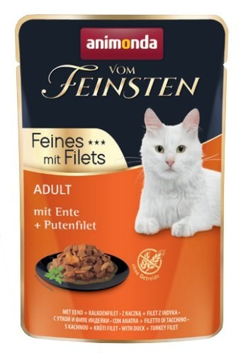 Animonda vom Feinsten Animonda vom Feinsten Cat Adult Kaczka + filet z indyka saszetka 85g Animonda vom Feinsten Animonda vom Feinsten Cat Adult Kaczka + filet z indyka saszetka 85g