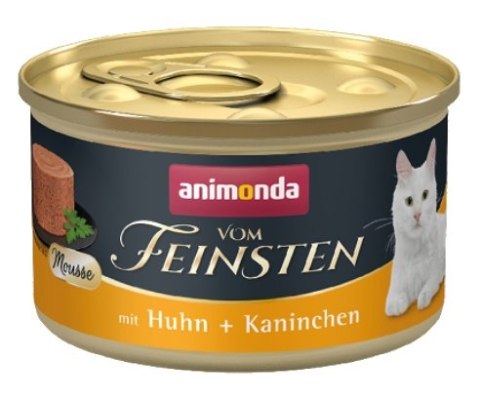 Animonda vom Feinsten Animonda vom Feinsten Cat Adult Mus Kurczak + Królik puszka 85g Animonda vom Feinsten Animonda vom Feinsten Cat Adult Mus Kurczak + Królik puszka 85g
