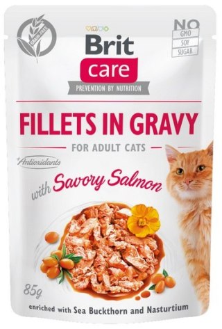 Brit Brit Care Cat Fillets In Gravy Savory Salmon saszetka 85g