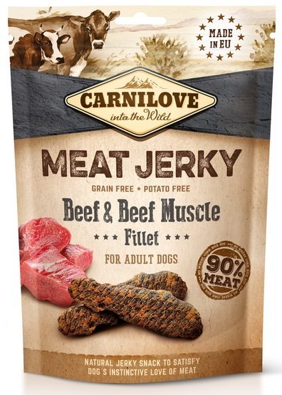 Carnilove Carnilove Dog Jerky Beef & Beef Fillet - wołowina i filet wołowy 100g