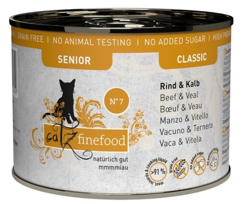 Catz Finefood Catz Finefood Classic Senior N.07 Wołowina i cielęcina puszka 200g