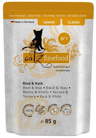 Catz Finefood Catz Finefood Classic Senior N.07 Wołowina i cielęcina saszetka 85g