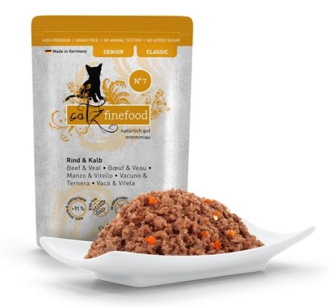 Catz Finefood Catz Finefood Classic Senior N.07 Wołowina i cielęcina saszetka 85g