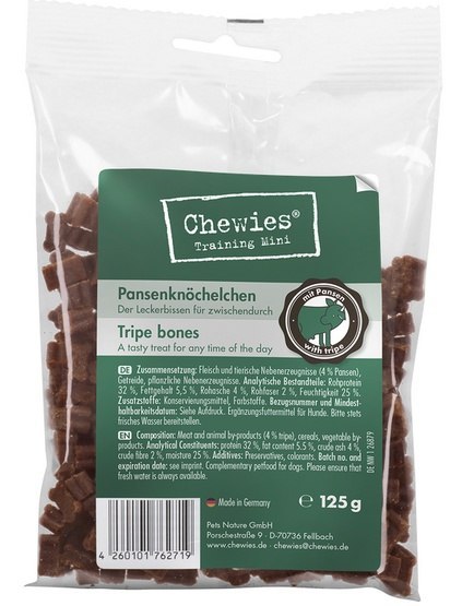 Chewies Chewies Goodies (Training) Kosteczki Mini Żwacz 125g