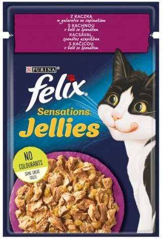 Felix Sensations Felix Sensations Kaczka w galaretce ze szpinakiem saszetka 85g