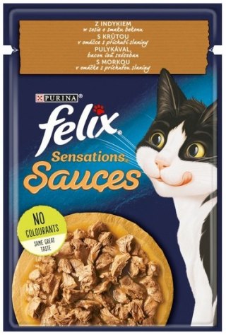 Felix Sensations Felix Sensations Sauces Surprise Indyk w sosie bekonowym saszetka 85g