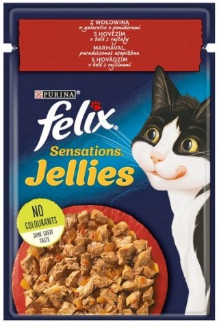 Felix Sensations Felix Sensations Wołowina w galaretce z pomidorami saszetka 85g