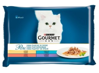 Gourmet Gourmet Perle Indyk/Kaczka/Tuńczyk/Jagnięcina w sosie saszetki 4x85g