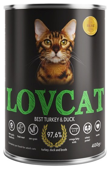 Lovcat Lovcat Best Turkey & Duck puszka 400g