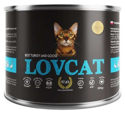 Lovcat Lovcat Best Turkey & Goose puszka 200g