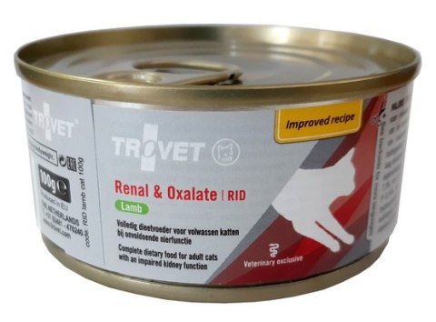 Trovet Trovet RID Renal & Oxalate dla kota jagnięcina puszka 100g