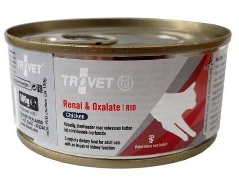 Trovet Trovet RID Renal & Oxalate dla kota kurczak puszka 100g