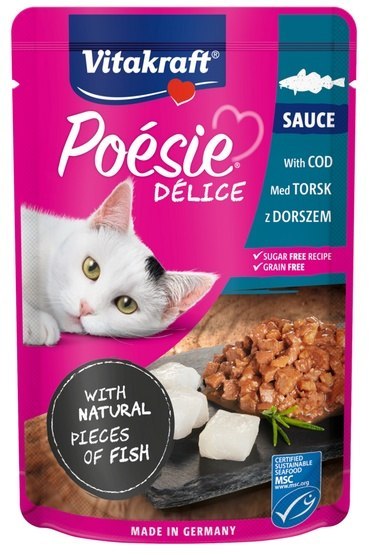 Vitakraft Vitakraft Poesie Deli Sauce dorsz saszetka 85g Vitakraft Vitakraft Poesie Deli Sauce dorsz saszetka 85g