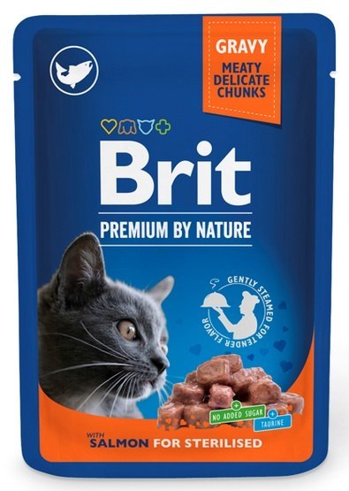Brit Brit Premium By Nature Cat Sterilised Salmon sos saszetka 100g