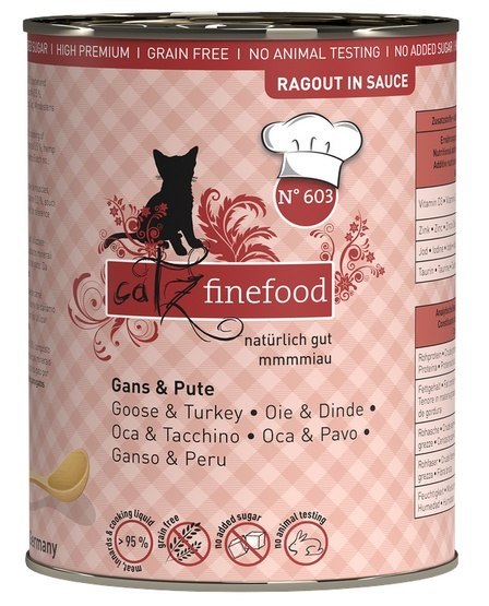 Catz Finefood Catz Finefood Ragout N.603 Gęś i Indyk puszka 380g