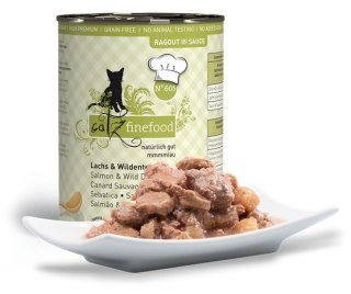 Catz Finefood Catz Finefood Ragout N.605 Łosoś i Dzika Kaczka puszka 380g