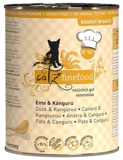 Catz Finefood Catz Finefood Ragout N.607 Kaczka i Kangur puszka 380g