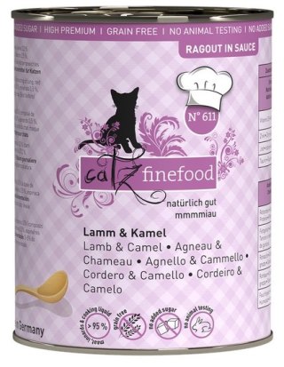 Catz Finefood Catz Finefood Ragout N.611 Jagnięcina i Wielbłąd puszka 380g