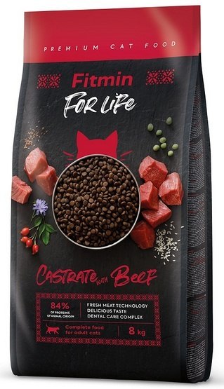 Fitmin Fitmin Cat For Life Castrate Beef 8kg