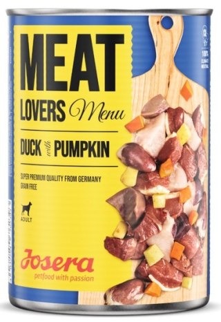 Josera Josera Meat Lovers Menu Kaczka z dynią puszka 400g