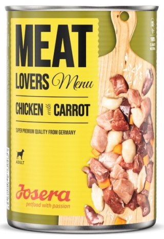 Josera Josera Meat Lovers Menu Kurczak z marchewką puszka 400g