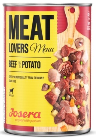 Josera Josera Meat Lovers Menu Wołowina z ziemniakami puszka 400g