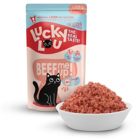 Lucky Lou Lucky Lou Lifestage Adult Drób i wołowina saszetka 125g Lucky Lou Lucky Lou Lifestage Adult Drób i wołowina saszetka 125g