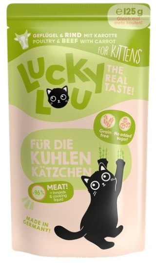 Lucky Lou Lucky Lou Lifestage Kitten Drób i wołowina saszetka 125g