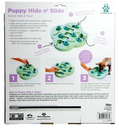 Outward Hound Nina Ottosson Puppy Hide 'N Slide Green - gra edukacyjna [69538]