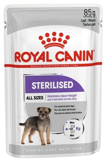 Royal Canin Size Royal Canin Sterilised karma mokra dla psów dorosłych, wszystkich ras po sterylizacji, pasztet saszetka 85g