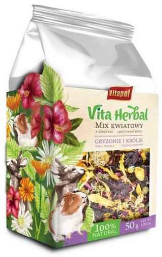 Vitapol Vitapol Vita Herbal Mix kwiatowy dla gryzoni i królika 50g