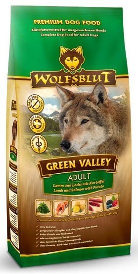 Wolfsblut Wolfsblut Dog Green Valley jagnię, łosoś i ziemniaki 12,5kg