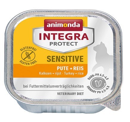 Animonda Integra Animonda Integra Protect Sensitive dla kota - z indykiem i ryżem tacka 100g