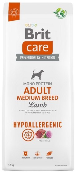 Brit Brit Care Hypoallergenic Adult Medium Lamb 12kg