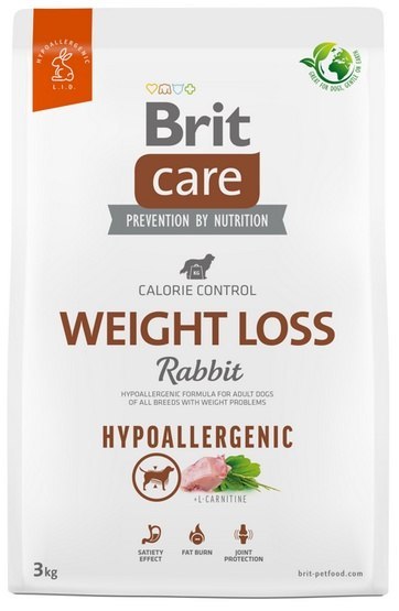 Brit Brit Care Hypoallergenic Dog Weight Loss Rabbit 3kg