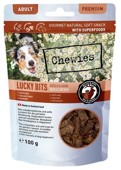 Chewies Chewies Lucky Bits Adult Jeleń & kurczak 100g